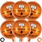 Large Round Basketball Balloons – 6-Piece 22-Inch Foil Mylar Balloons with Ribbon for Basketball-Themed Birthday Party Decorations (Basketball)